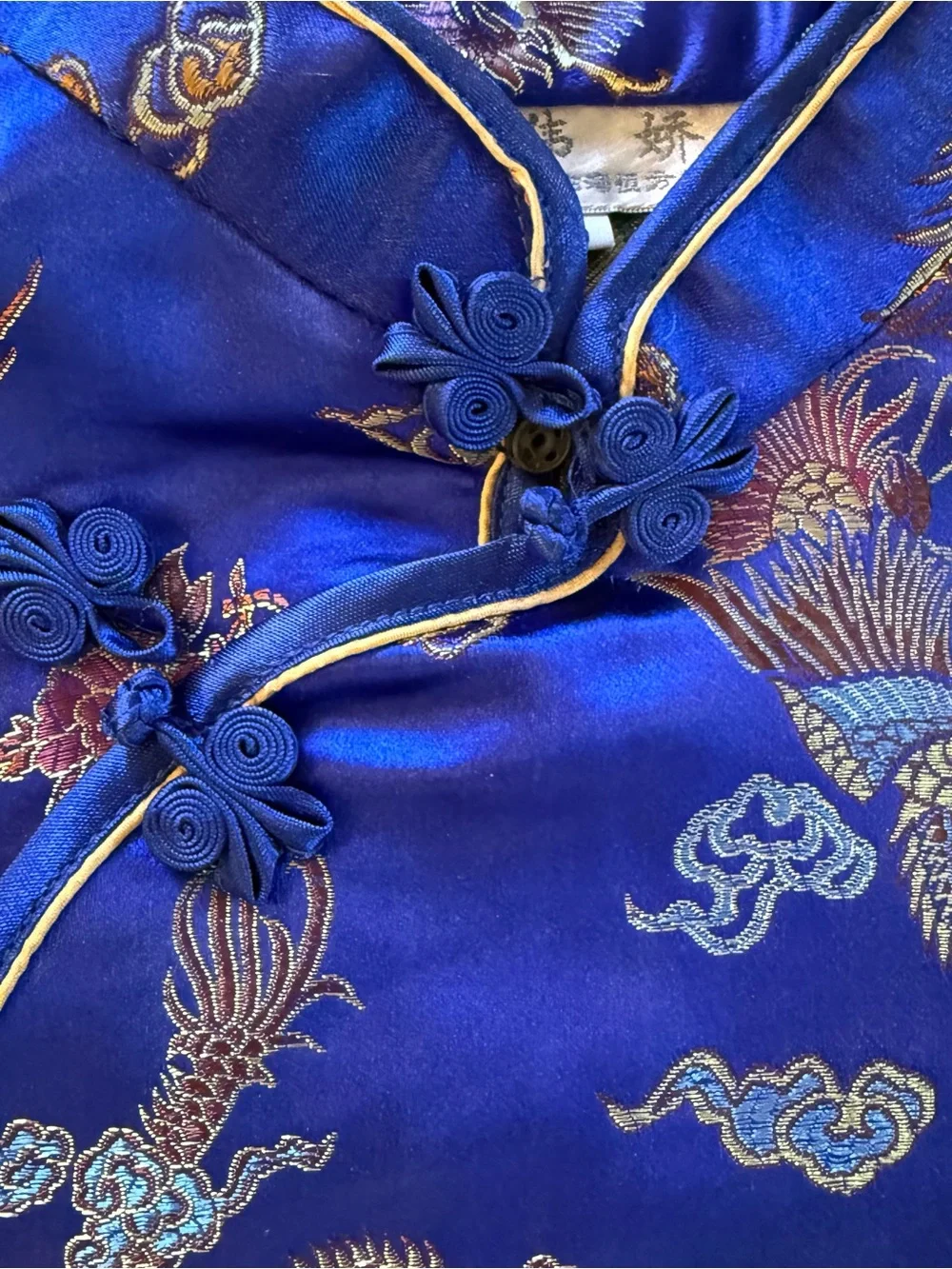 Girls Traditional Chinese Qipao Blue Size 8